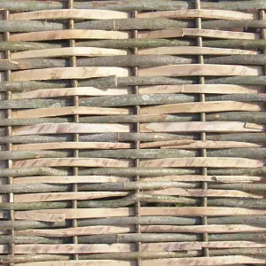 Split Hazel Hurdle Fence Panel Natural 6ft x 6ft Handwoven Weave