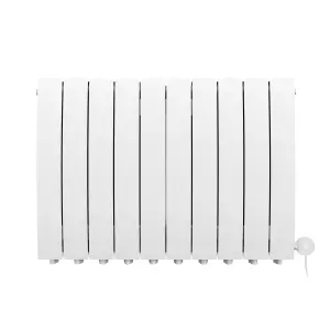 Terma 230V 1.2kW White Smart Horizontal Oil-filled radiator (H) 590mm x (W) 800mm