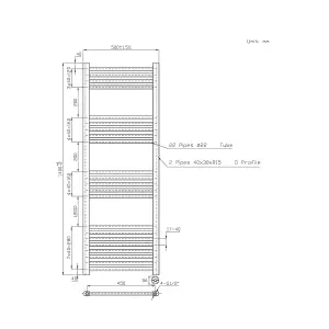 Right Radiators Prefilled Thermostatic Electric Heated Towel Rail Straight Ladder Warmer Rads - Chrome 1400x500 mm