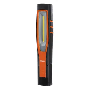 Draper  COB/SMD LED Rechargeable Inspection Lamp, 7W, 700 Lumens, Orange 11761