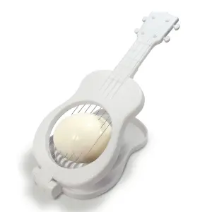 Hoobbe Ukulele Guitar Shaped Kitchen Novelty Egg Slicer Cutter