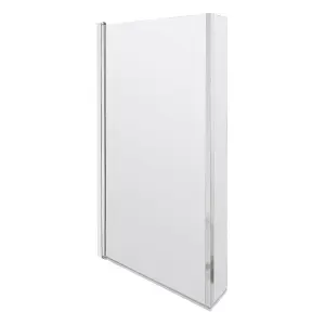 Dezine Cubo 1700 x 850mm L Shaped Right Hand Shower Bath with Panel and Bath Screen