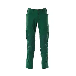 Mascot Accelerate Stretch Trousers with Kneepad Pockets - Green   (30.5) (Leg Length - Short)