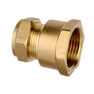 Plumbsure Compression Straight Coupler (Dia)22mm, (L)47mm