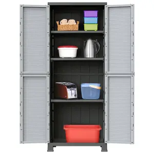 Berkfield Plastic Cabinet 68x39x171.5 cm