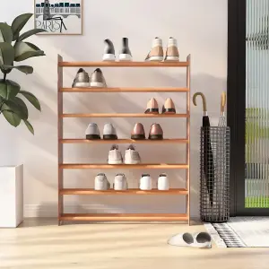 Berkfield Shoe Rack Brown 90x24x117 cm Engineered Wood