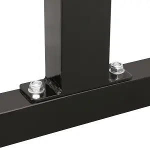 Yaheetech Black Heavy Duty Dip Station Stand for Home Gym