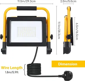 Aigostar 50W LED Work Light 4500LM Portable Super Bright Loft Light