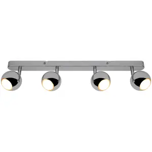 Roccheta Gloss Chrome effect 4 Light Spotlight