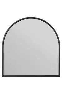 MirrorOutlet Arcus - Black Framed Arched Wall Mirror 39" X 39" (100CM X 100CM)