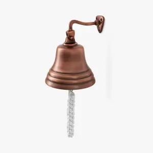 Copper Bell Bar Accessories for Home Pub Hand Bell Wall Mounted Bar Bell Nautical Decorations Unique Bronze Bell 10 Inch