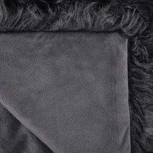 Bedspread DELICE Fabric 200 x 220 cm Black