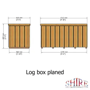 Shire Log Box Planed Timber Pressure Treated