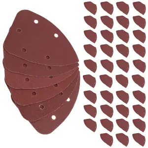 Hook And Loop Detail Sanding Pads Discs 140mm Triangular Mixed Grit 240 Pack