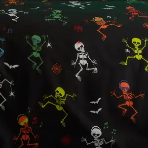 Dancing Skeletons Glow in the Dark Duvet Cover Set