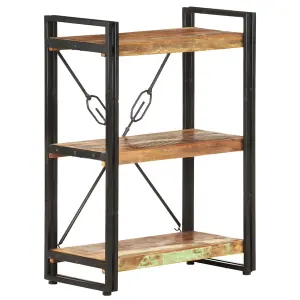 Berkfield 3-Tier Bookcase 60x30x80 cm Solid Reclaimed Wood