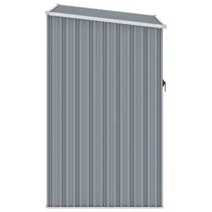 Pearces Garden Shed 87 x 98 x 159 cm Galvanized Steel Grey