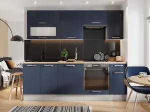 600 Kitchen Oven Housing Unit Cabinet 60cm Cupboard Grey / Navy Blue Copper Nora