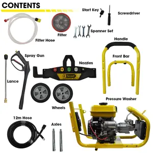 RocwooD Petrol Pressure Washer 3950PSI Electric Start