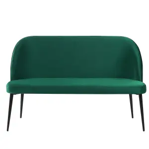 2 Seater Velvet Kitchen Sofa Green OSBY