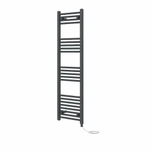 Rinse Bathrooms 800W Electric Heated Warming Towel Rail Bathroom Radiator Anthracite - 1400x400mm