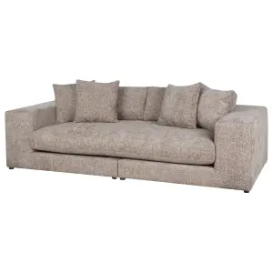 Beliani Modern 3 Seater Sofa Brown GLORVIKA