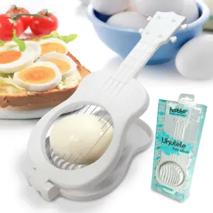 Hoobbe Ukulele Guitar Shaped Kitchen Novelty Egg Slicer Cutter