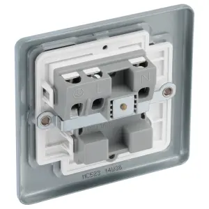 BG Metal Clad Single Unswitched 13A Socket