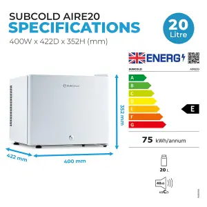 Subcold Aire20 LED Mini Fridge  White