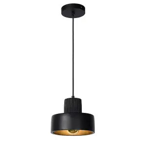 Lucide Ophelia Modern Pendant Light 20cm - 1xE27 - Black