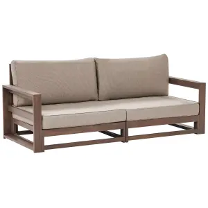 Garden Sofa TIMOR FSC Certified Acacia Wood Dark Wood 2 Seater