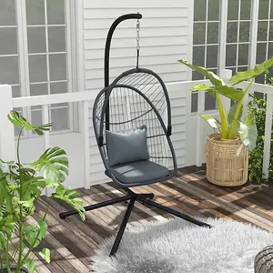 Single Egg Chair, with Steel Frame Stand