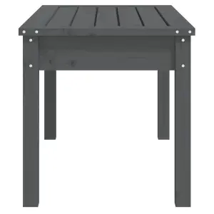 Berkfield Garden Bench Grey 80x44x45 cm Solid Wood Pine