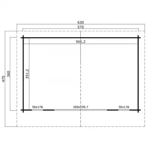 Lasita Sussex 2 Modern Summer House - 5.7m x 3.6m - Bi-Fold Door Double Glazed