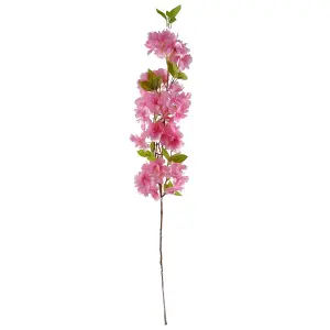 Pack of 6 x 100cm Pink Artificial Blossom Stem