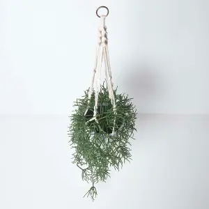 Homescapes Artificial Hanging Basket Green Rhipsalis Plant, 116 cm