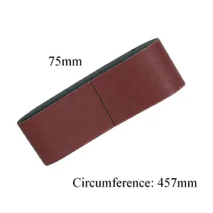 5 x Sanding Belts 40 Grit Grade, 75 x 457mm for Wood & Metal Power Sanders