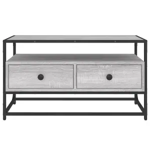 Berkfield TV Cabinet Grey Sonoma 80x35x45 cm Engineered Wood