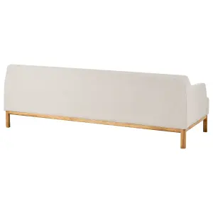 3 Seater Fabric Sofa Light Beige SOSJO