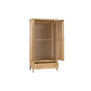 Oakwood 2 Door 1 Drawer Wardrobe