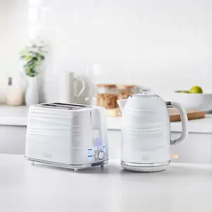 Quest Harmony White Kettle & Toaster Set