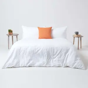 Homescapes Burnt Orange European Linen Pillowcase, 60 x 60 cm