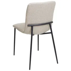 Set of 4 Dining Chairs GLENDIVE Light Beige