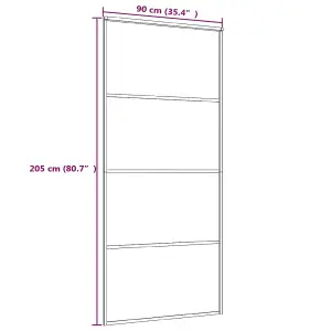 Berkfield Sliding Door ESG Glass and Aluminium 90x205 cm White