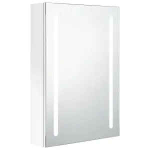 Berkfield LED Bathroom Mirror Cabinet Shining White 50x13x70 cm