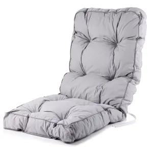 Alfresia Recliner Chair, Charcoal Frame with Grey Classic Cushion