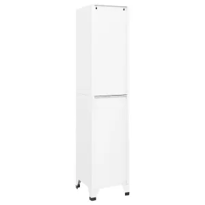 Berkfield Locker Cabinet White 38x40x180 cm Steel