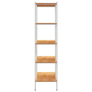 Berkfield 5-Tier Shelving Unit White and Oak 80x40x163 cm