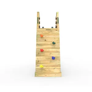 Rebo Children's Wooden Free Standing 10ft Kids Water Slide with Climbing Wall - Green