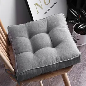 Square Soft Thicken Meditation Floor Seat Cushion,Tatami Reading Chair Pad Cushion for Living Room Balcony Office,Grey